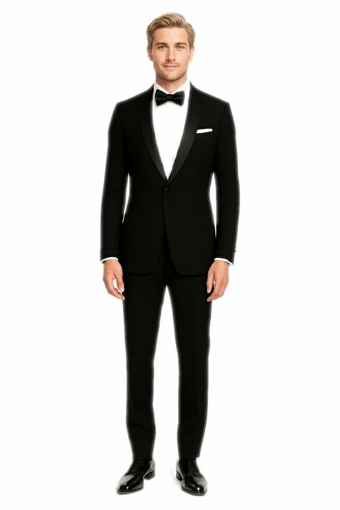 Smoking Anzug mit Schalkragen in slim fit Optik auch als regular fit erhältlich