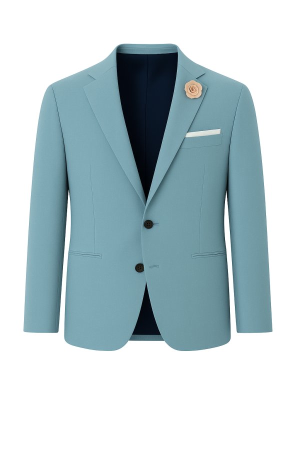 Hochzeitsanzug 2026 in aqua pastell Vintage