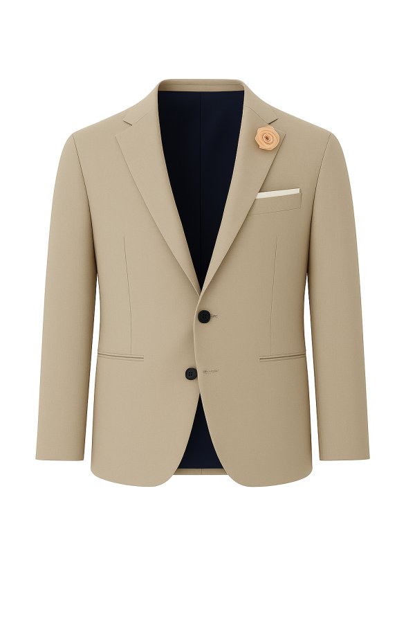 Hochzeitsanzug in dunkel beige für Boho 2026