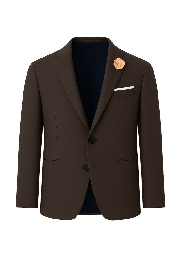 Hochzeitsanzug in dunkel braun für Boho 2026