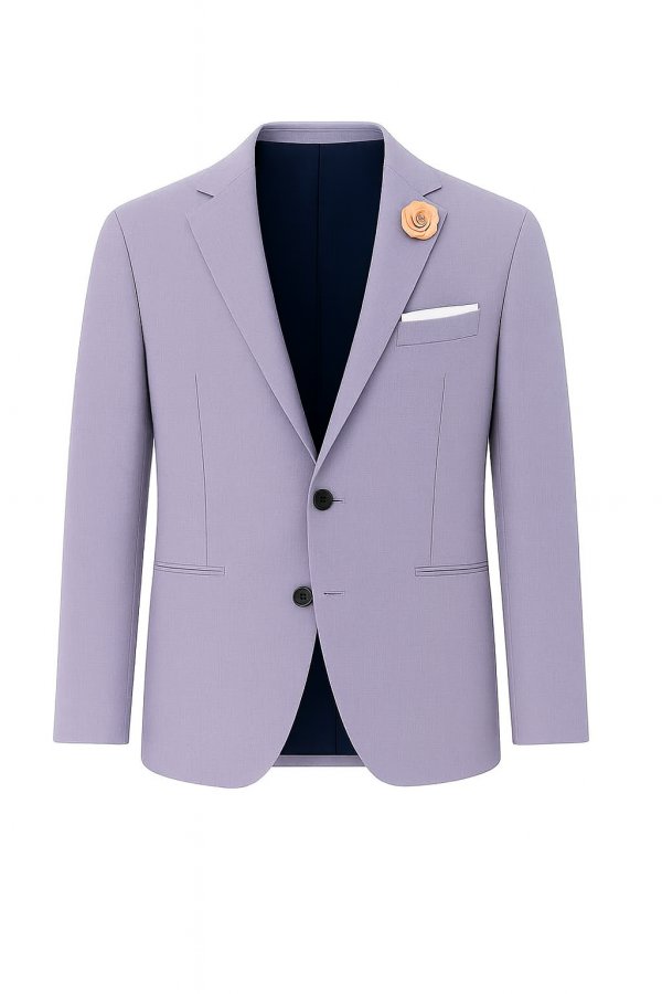 Hochzeitsanzug 2026 flieder flanell für Boho