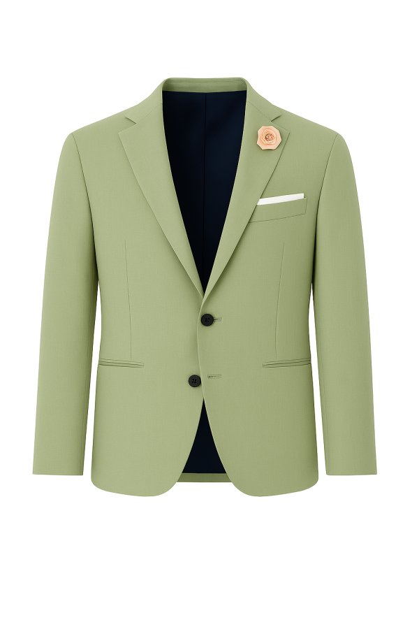 Vintage Hochzeitsanzug in lindgruen Boho 2026