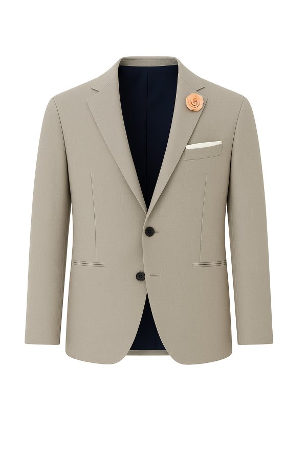 Hochzeitsanzug in mittel greige bzw. beige grau