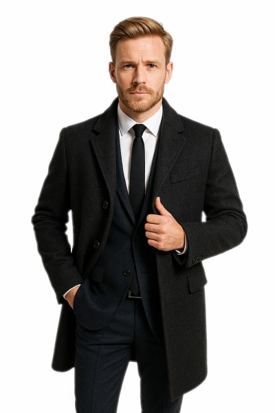 Business Mantel aus feiner Mohair Wolle oder Kaschmir in schwarz, blau, camel oder grau erhältlich