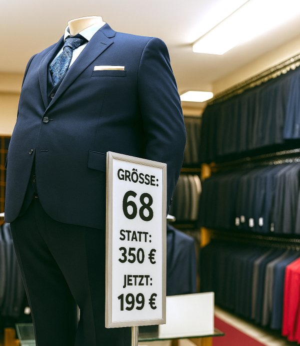 Übergrößen Anzug im Sale für "Große Größen" in blau und schwarz