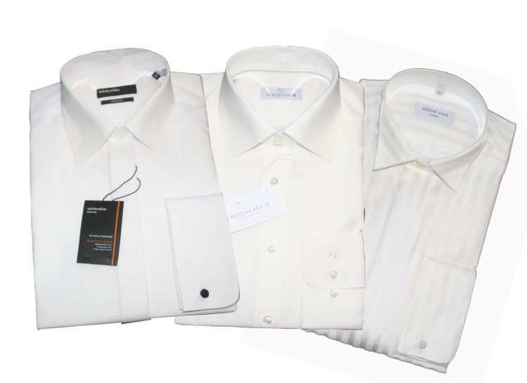 Hochzeitshemden und Galahemden in weiß, ecru und elfenbein