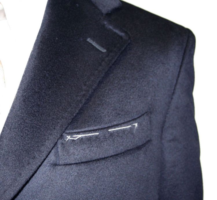 Herrenmantel schwarz modern fit Kaschmir und Schurwolle