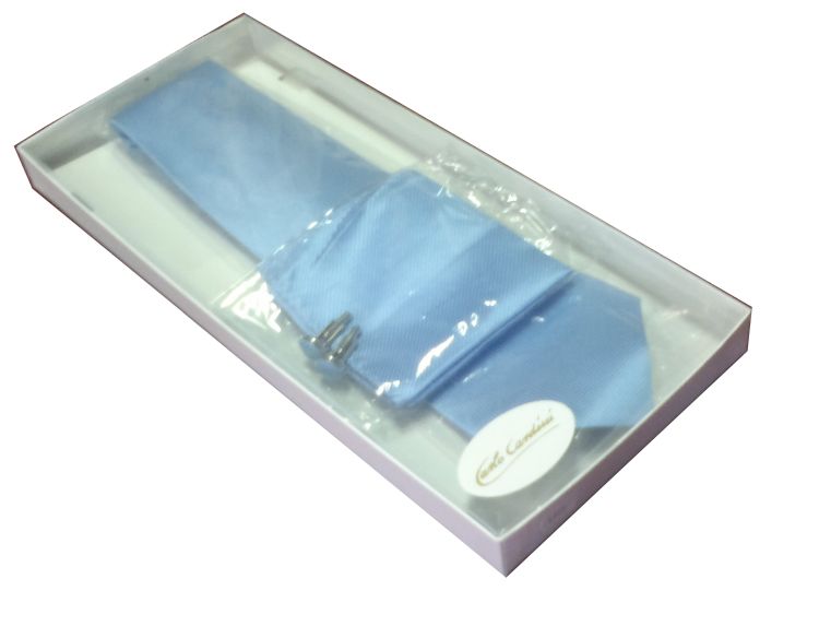 Plastron in himmelblau für Cut Anzug