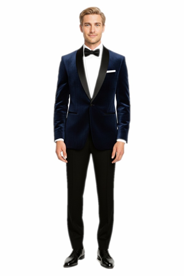 Smoking Jacket im Samt Look für die große Gala oder Hochzeit in slim fit und regular fit